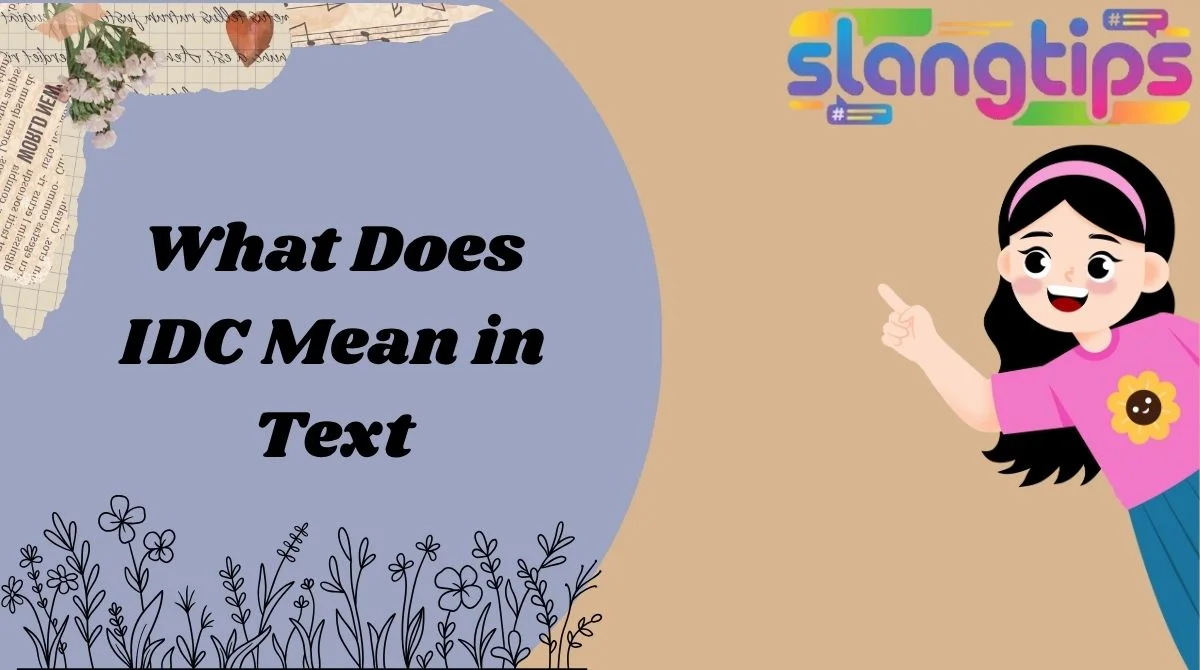 What Does IDC Mean in Text